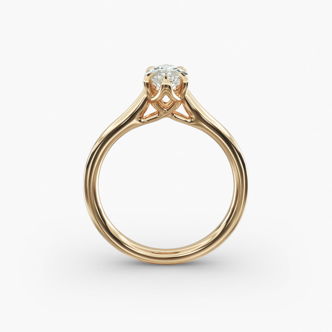 Marquise Lab-Grown Diamond Ring – Classic 6-Prong Setting | IGI Certified | 10K/14K/18K Gold