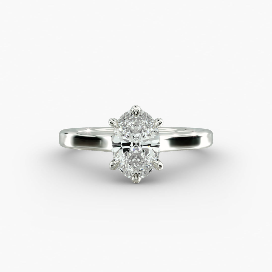Oval Lab-Grown Diamond Classic Ring – Timeless Solitaire Style | IGI Certified | 10K/14K/18K Gold