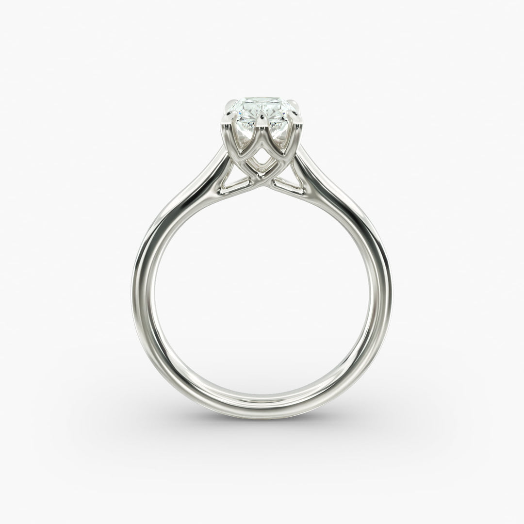 Lab Grown Radiant Diamond Ring | Six-Prong Classic Solitaire | 0.50–5.00 CT | IGI Certified | 10K/14K/18K Gold Choices