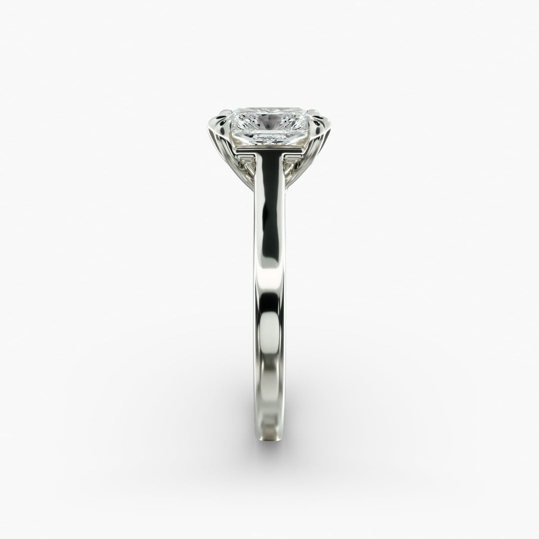 Lab Grown Radiant Diamond Ring | Six-Prong Classic Solitaire | 0.50–5.00 CT | IGI Certified | 10K/14K/18K Gold Choices