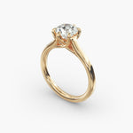 Load image into Gallery viewer, Round Brilliant Lab-Grown Diamond 6-Prong Wide Band Ring | IGI Certified | 10K/14K/18K Gold