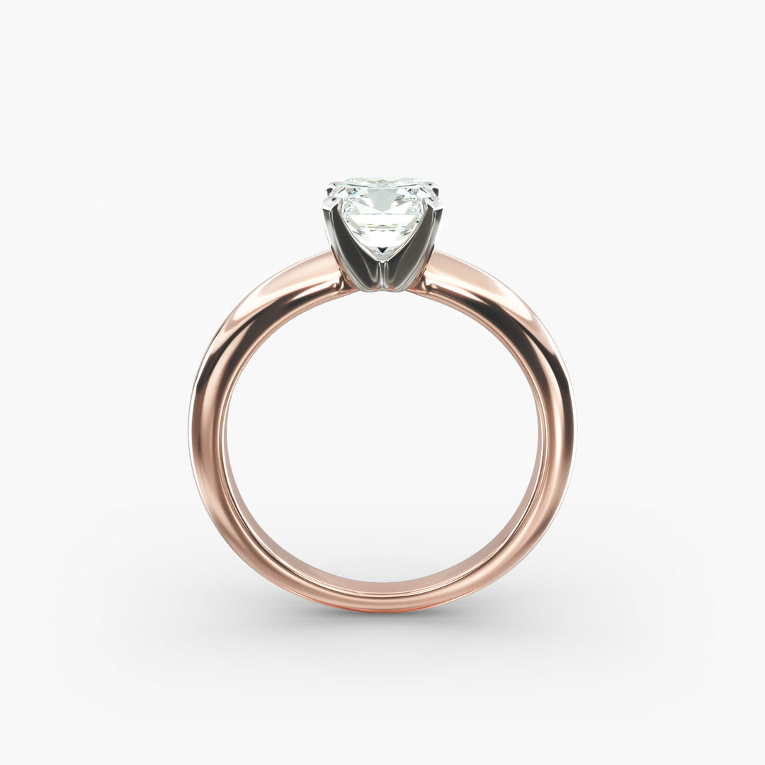 Cushion Lab-Grown Diamond Solitaire Ring – 4-Prong Classic | IGI Certified | 10K/14K/18K Gold