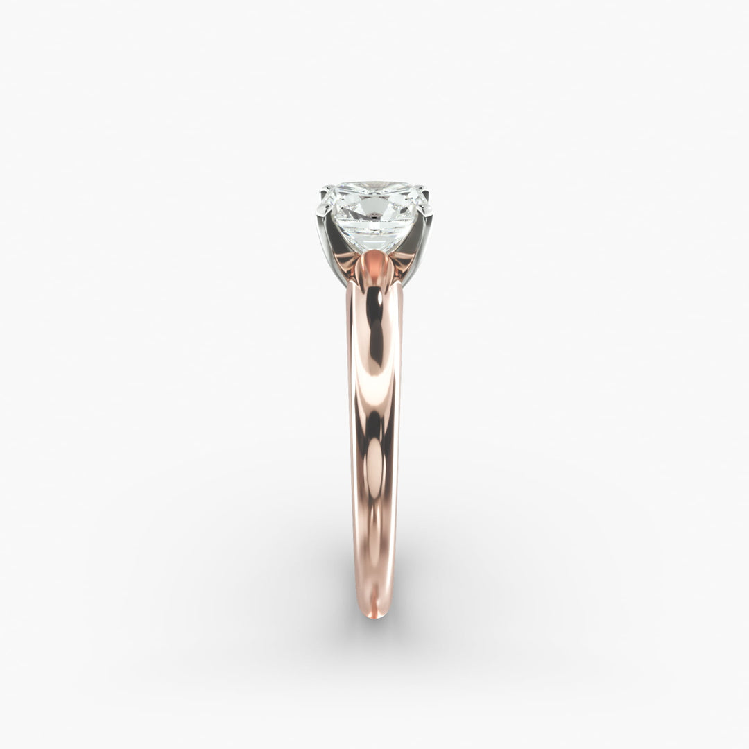 Cushion Lab-Grown Diamond Solitaire Ring – 4-Prong Classic | IGI Certified | 10K/14K/18K Gold