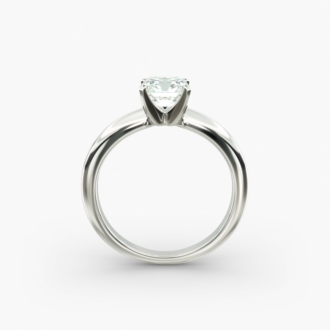 Cushion Lab-Grown Diamond Solitaire Ring – 4-Prong Classic | IGI Certified | 10K/14K/18K Gold