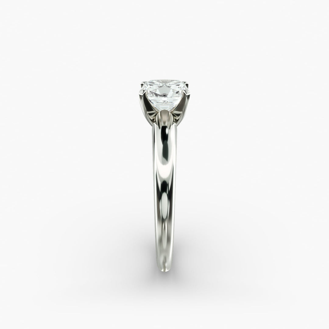 Cushion Lab-Grown Diamond Solitaire Ring – 4-Prong Classic | IGI Certified | 10K/14K/18K Gold