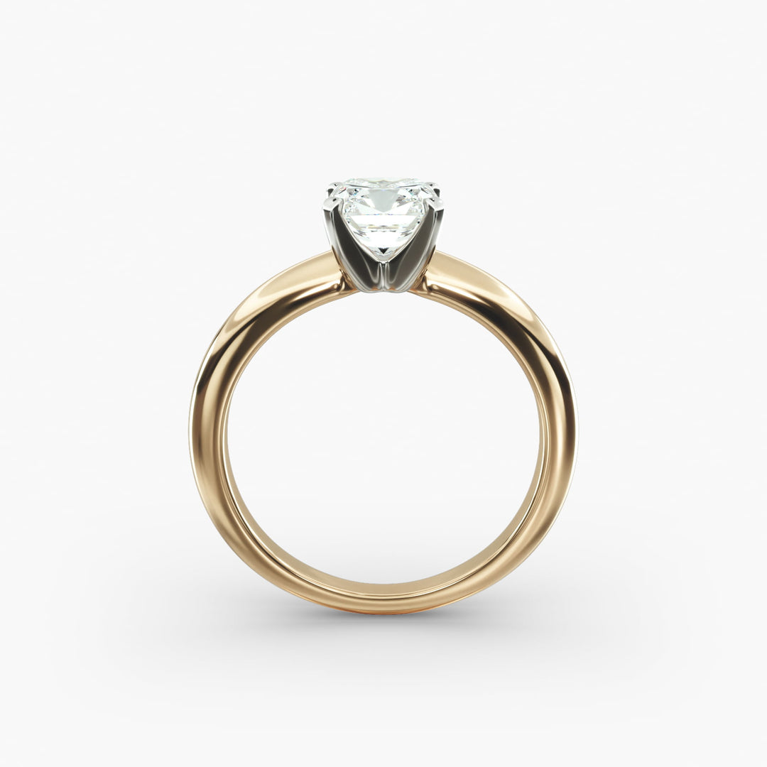 Cushion Lab-Grown Diamond Solitaire Ring – 4-Prong Classic | IGI Certified | 10K/14K/18K Gold