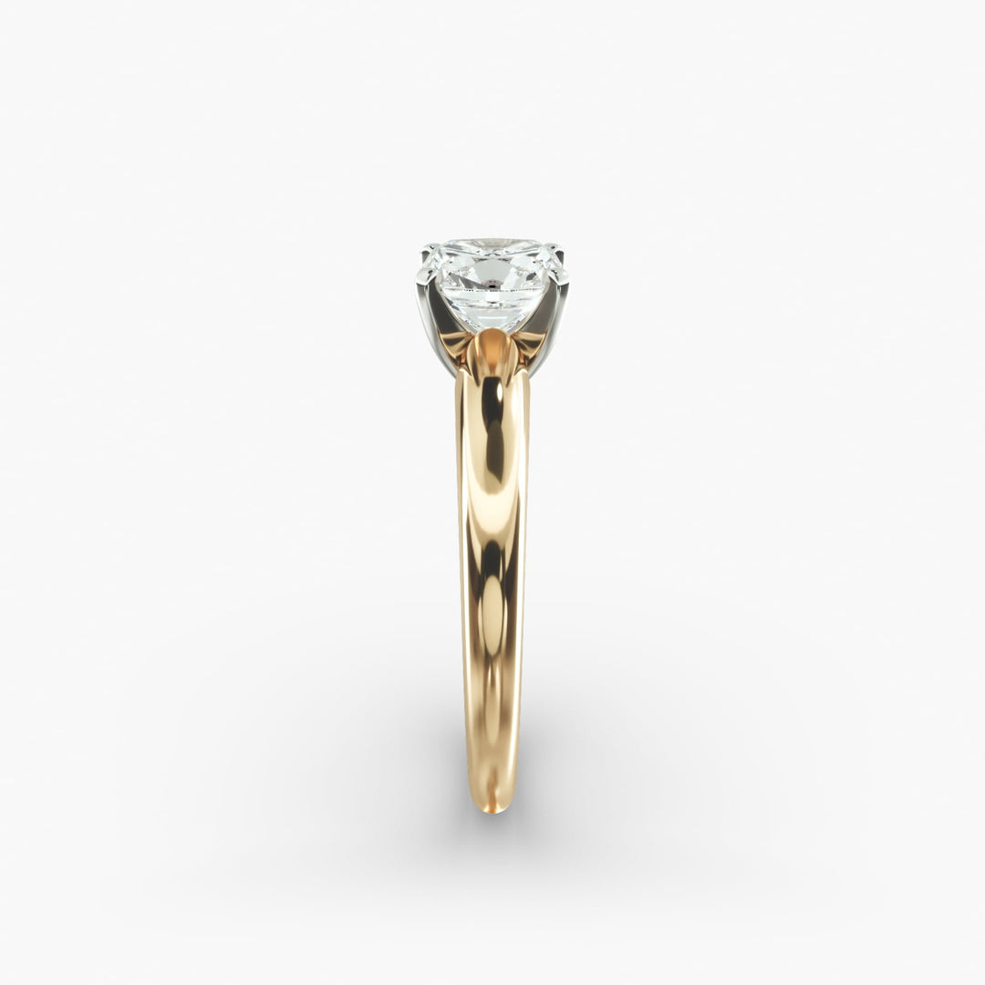 Cushion Lab-Grown Diamond Solitaire Ring – 4-Prong Classic | IGI Certified | 10K/14K/18K Gold
