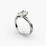 Load image into Gallery viewer, Emerald Lab-Grown Diamond Solitaire Ring – 4-Prong Classic | IGI Certified | 10K/14K/18K Gold