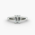 Load image into Gallery viewer, Emerald Lab-Grown Diamond Solitaire Ring – 4-Prong Classic | IGI Certified | 10K/14K/18K Gold