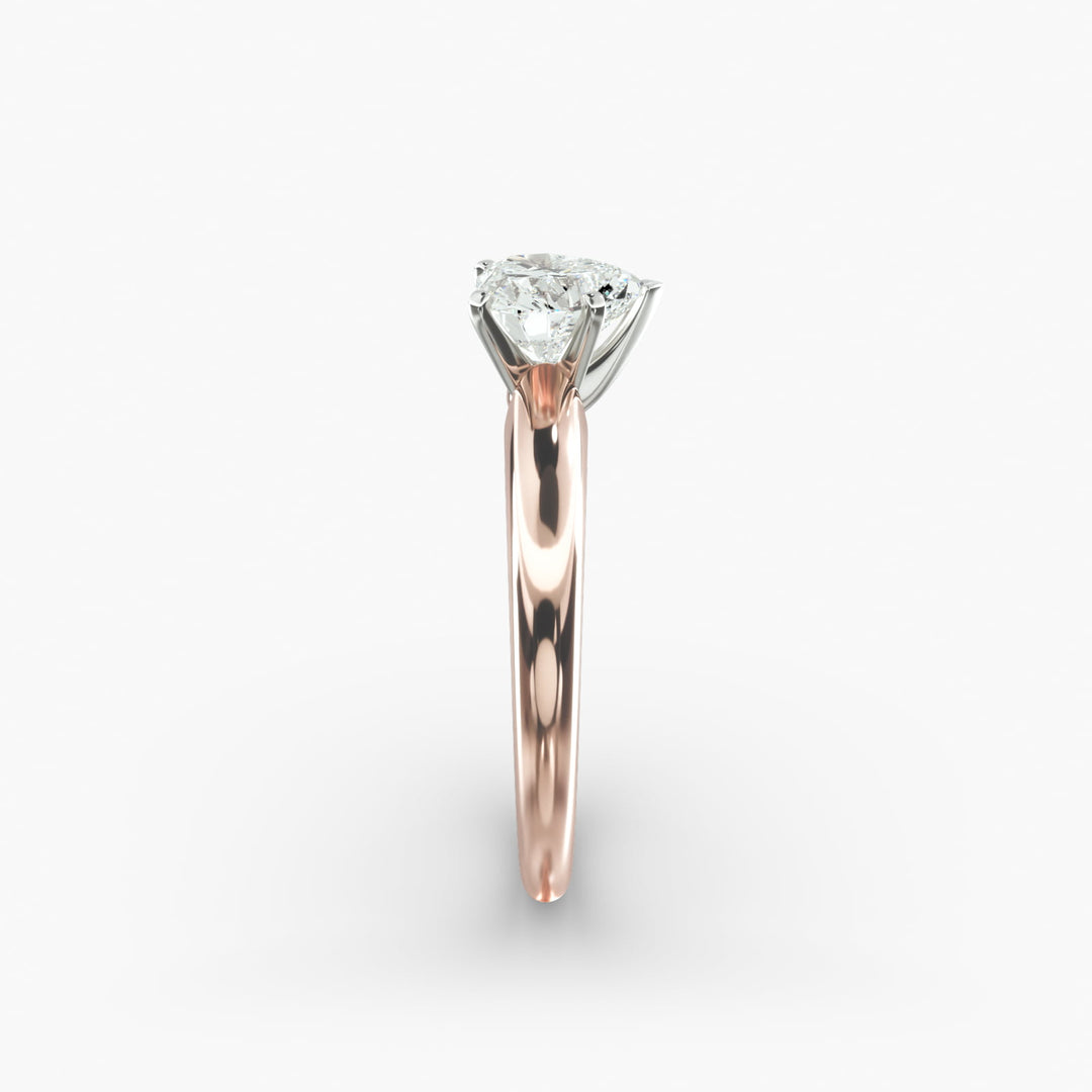 Heart Lab-Grown Diamond Solitaire Ring – 5-Prong Classic | IGI Certified | 10K/14K/18K Gold