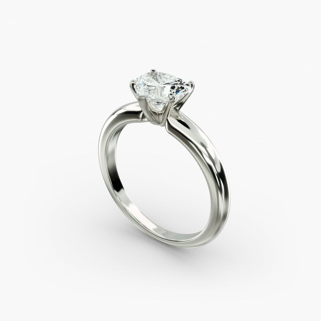 Heart Lab-Grown Diamond Solitaire Ring – 5-Prong Classic | IGI Certified | 10K/14K/18K Gold