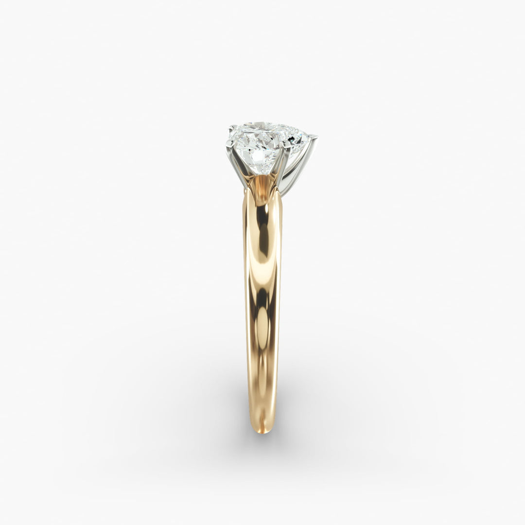 Heart Lab-Grown Diamond Solitaire Ring – 5-Prong Classic | IGI Certified | 10K/14K/18K Gold