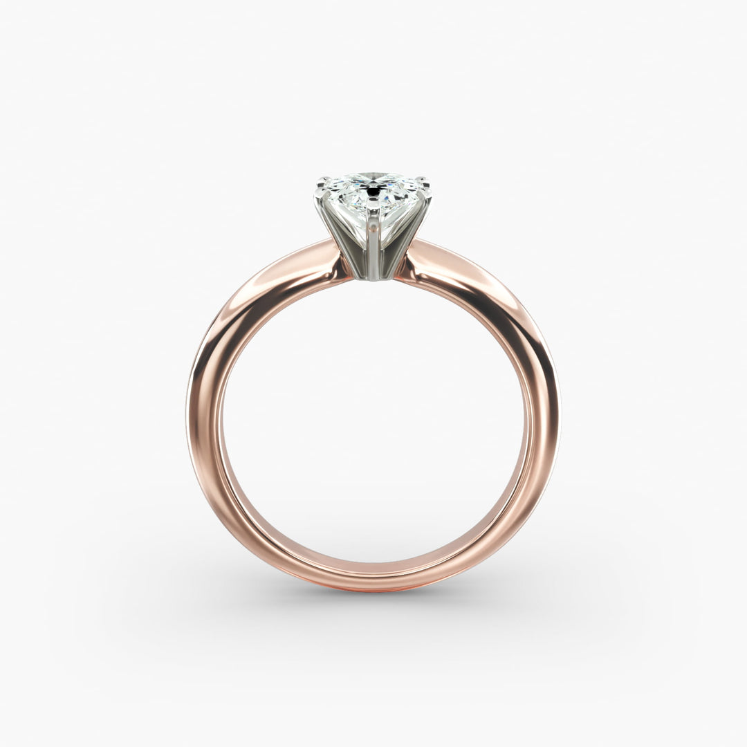 Pear Lab-Grown Diamond Solitaire Ring – 6-Prong Classic | IGI Certified | 10K/14K/18K Gold
