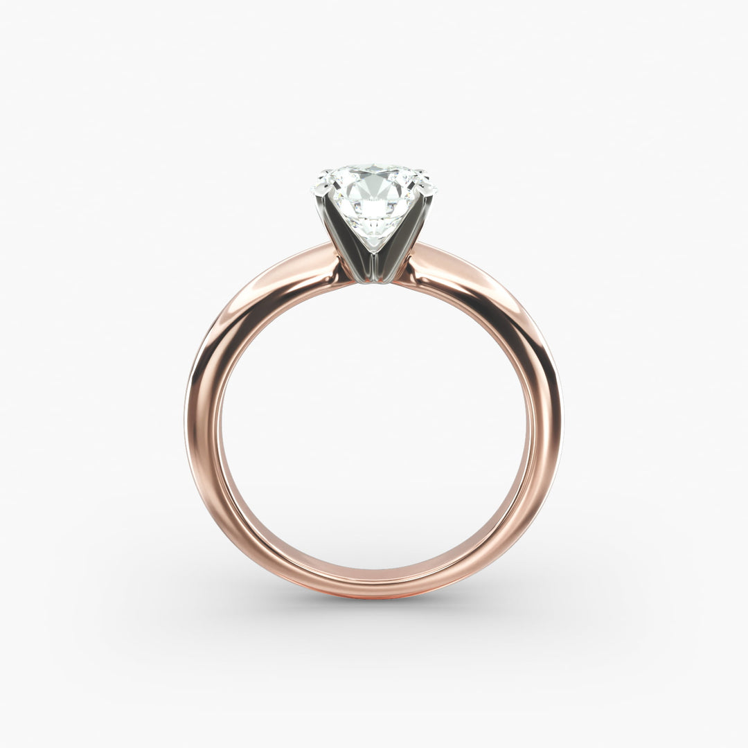 Round Brilliant Lab-Grown Diamond Solitaire Ring – Classic 4-Prong | IGI Certified | 10K/14K/18K Gold