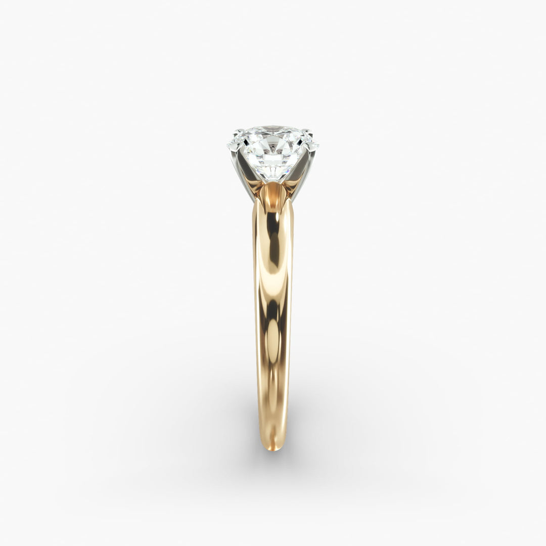 Round Brilliant Lab-Grown Diamond Solitaire Ring – Classic 4-Prong | IGI Certified | 10K/14K/18K Gold