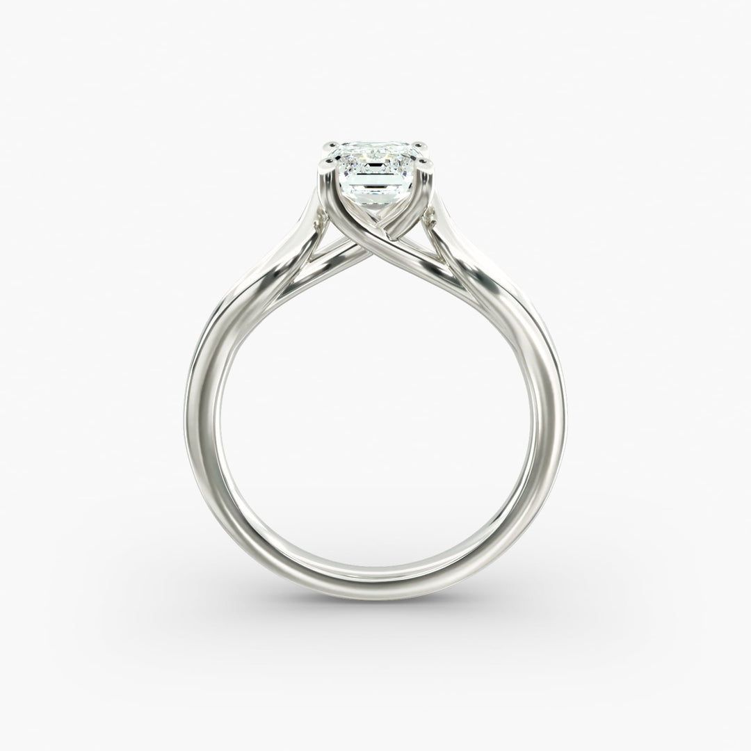 Emerald Lab-Grown Diamond Ring – Leaf Style Design | IGI Certified | 10K/14K/18K Gold