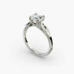 Load image into Gallery viewer, Heart Lab-Grown Diamond Ring – 5-Prong Leaf Style | IGI Certified | 10K/14K/18K Gold