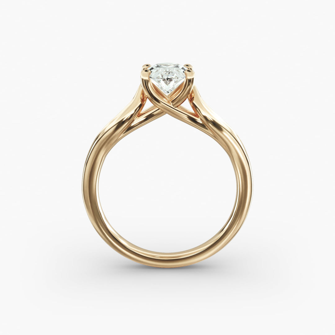 Oval Lab-Grown Diamond Ring – Unique 4-Prong Design | IGI Certified | 10K/14K/18K Gold