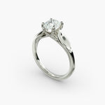 Load image into Gallery viewer, Pear Shape Lab-Grown Diamond Ring — 5-Prong Unique Design | IGI Certified | 10K/14K/18K Gold