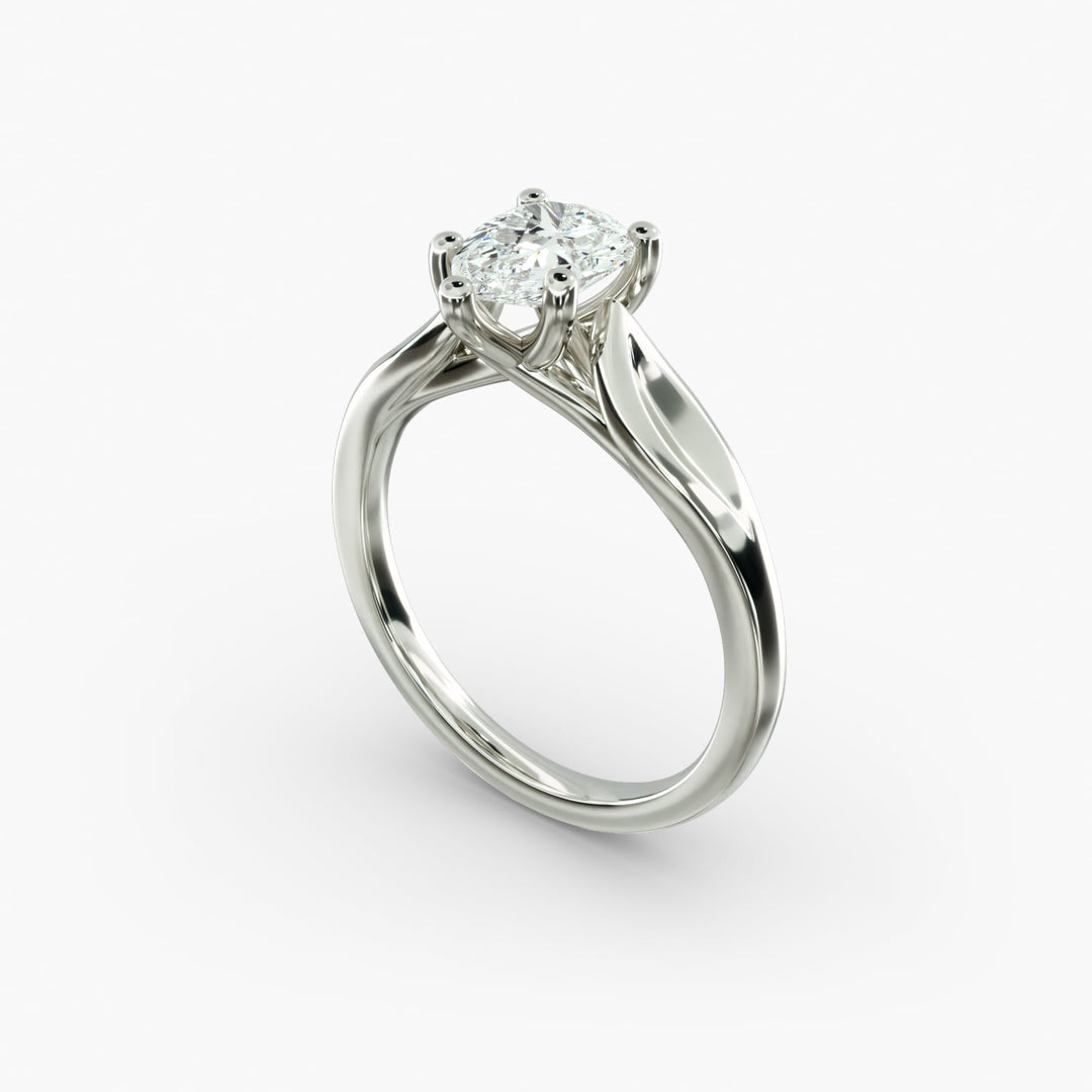 Pear Shape Lab-Grown Diamond Ring — 5-Prong Unique Design | IGI Certified | 10K/14K/18K Gold