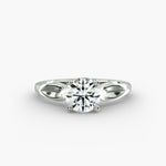 Load image into Gallery viewer, Round Brilliant Lab-Grown Diamond 4-Prong Unique Band Ring | IGI Certified | 10K/14K/18K Gold