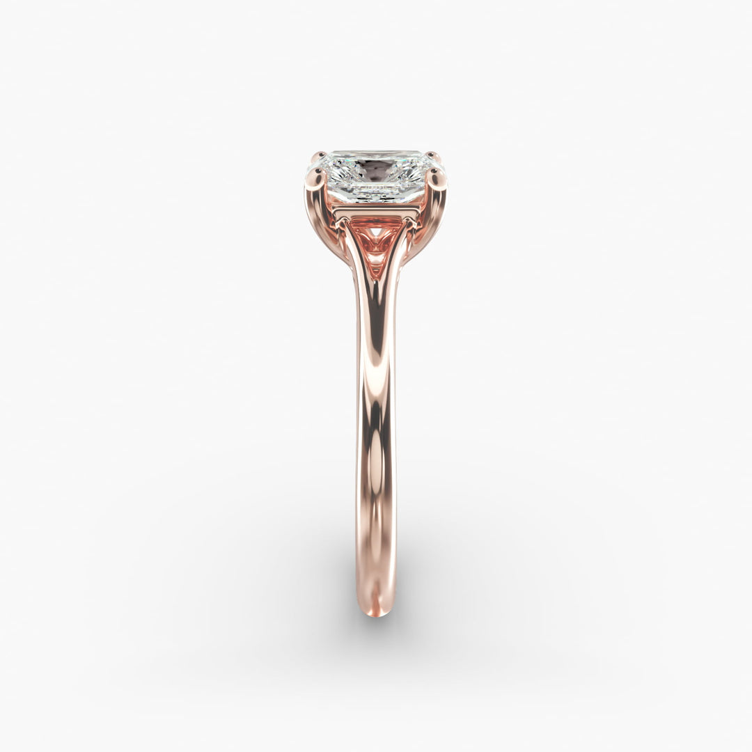 Radiant Cut V-Shape Lab-Grown Diamond Ring | 0.50–5.00 Carat | IGI Certified | Yellow, White, Rose Gold