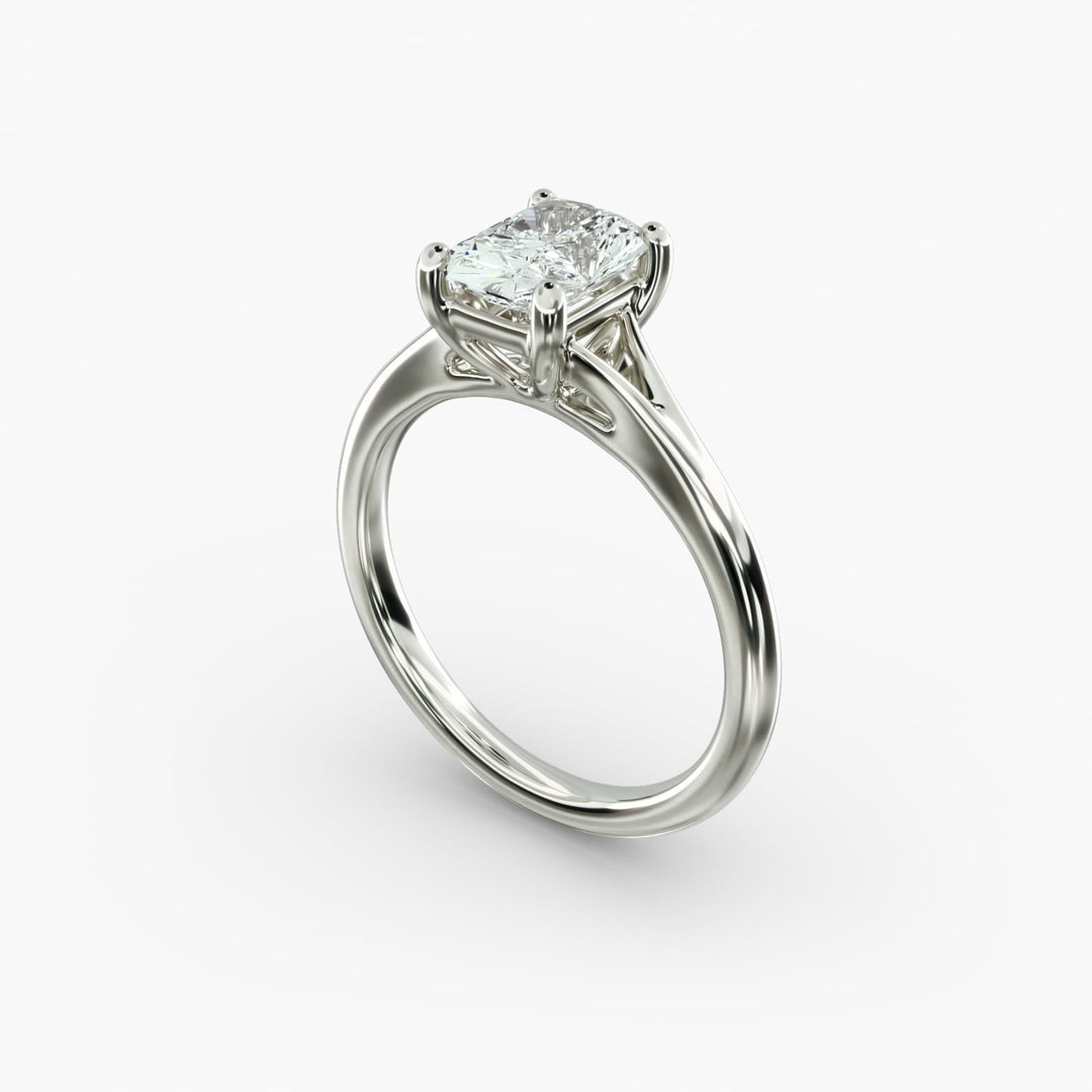 Radiant Cut V-Shape Lab-Grown Diamond Ring | 0.50–5.00 Carat | IGI Certified | Yellow, White, Rose Gold