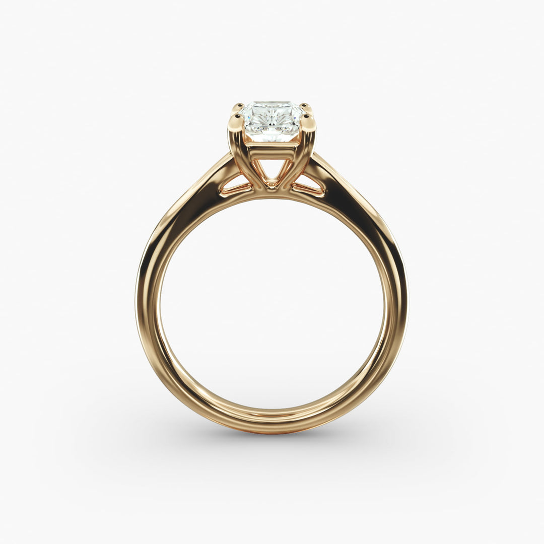 Radiant Cut V-Shape Lab-Grown Diamond Ring | 0.50–5.00 Carat | IGI Certified | Yellow, White, Rose Gold
