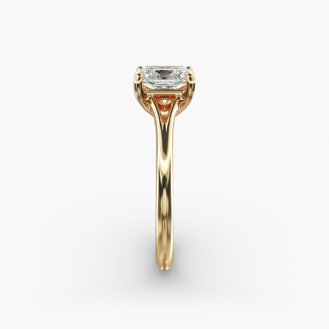 Radiant Cut V-Shape Lab-Grown Diamond Ring | 0.50–5.00 Carat | IGI Certified | Yellow, White, Rose Gold