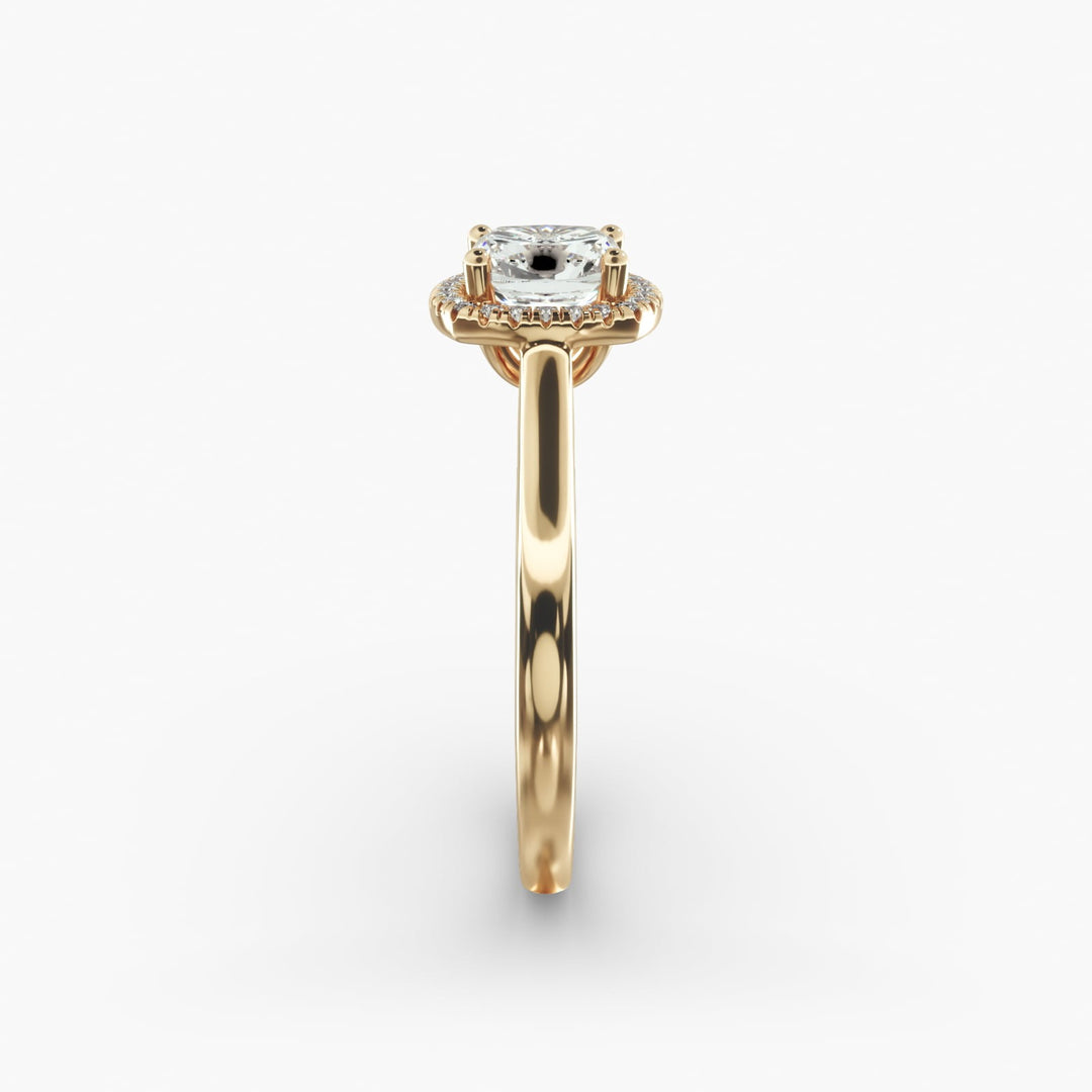 Lab Grown Cushion Cut Diamond Halo Ring – 1 to 5 Carat Center | Sustainable Luxury USA