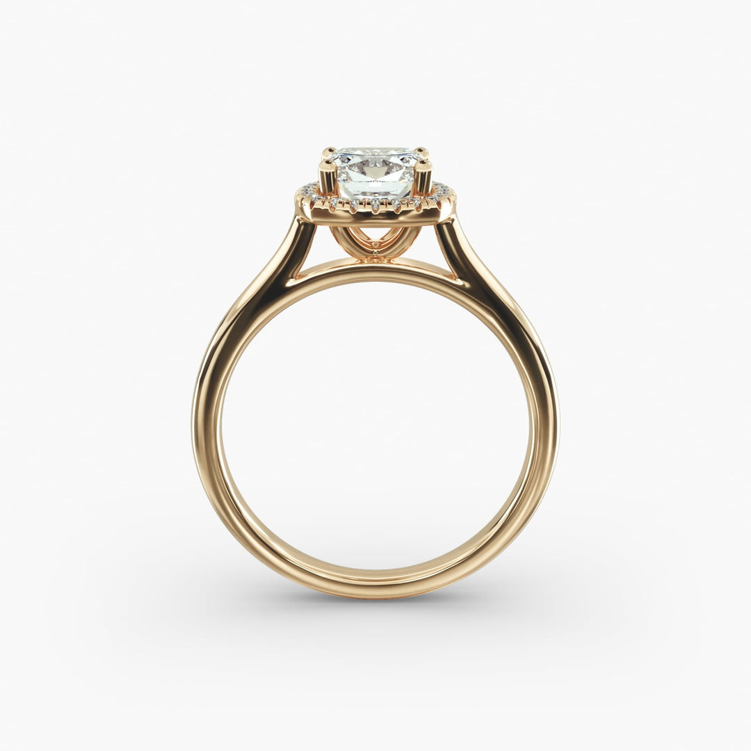 Lab Grown Cushion Cut Diamond Halo Ring – 1 to 5 Carat Center | Sustainable Luxury USA