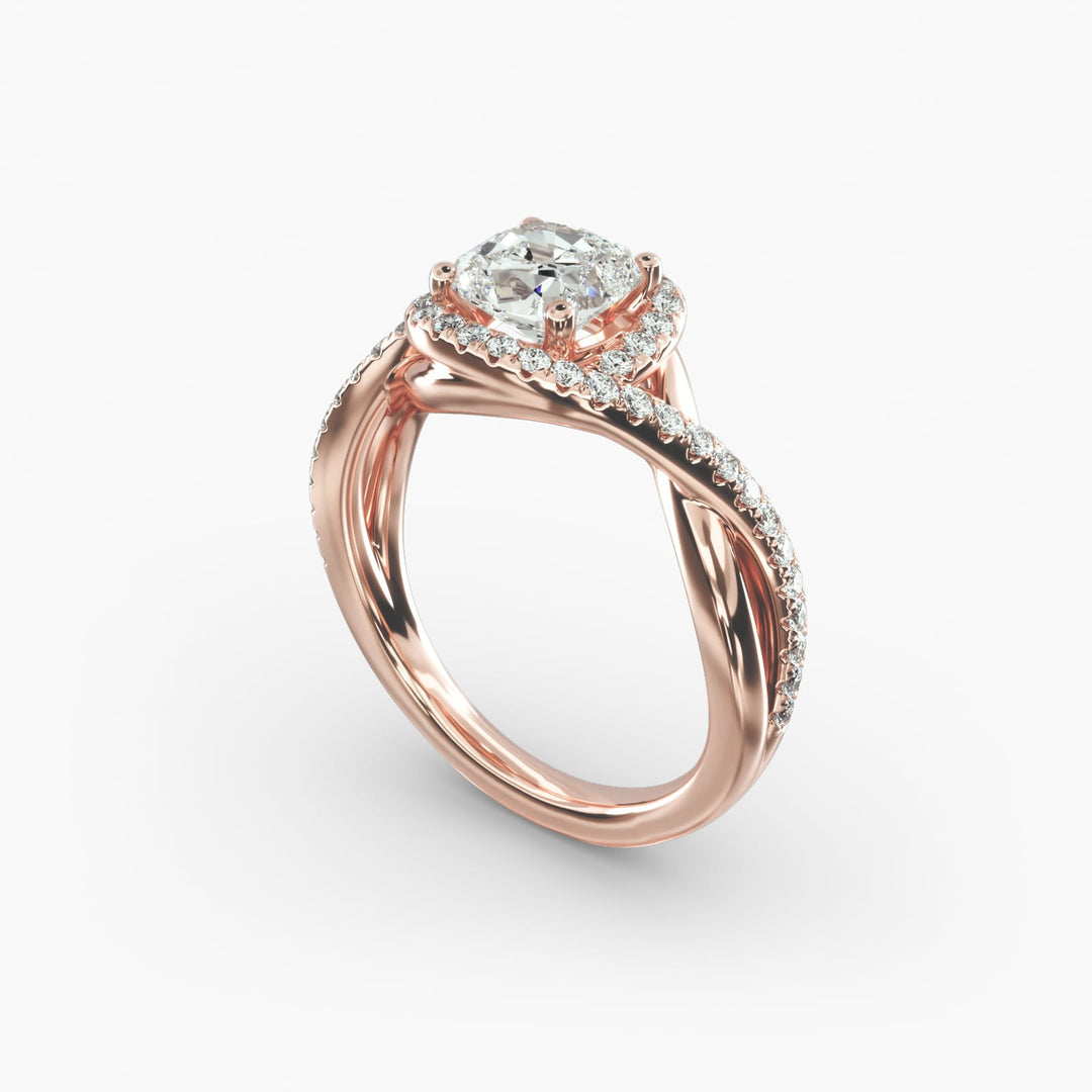 Bold Cushion Cut Lab Grown Diamond Halo Ring – 1 to 5 Carat Center | Statement Engagement Ring USA