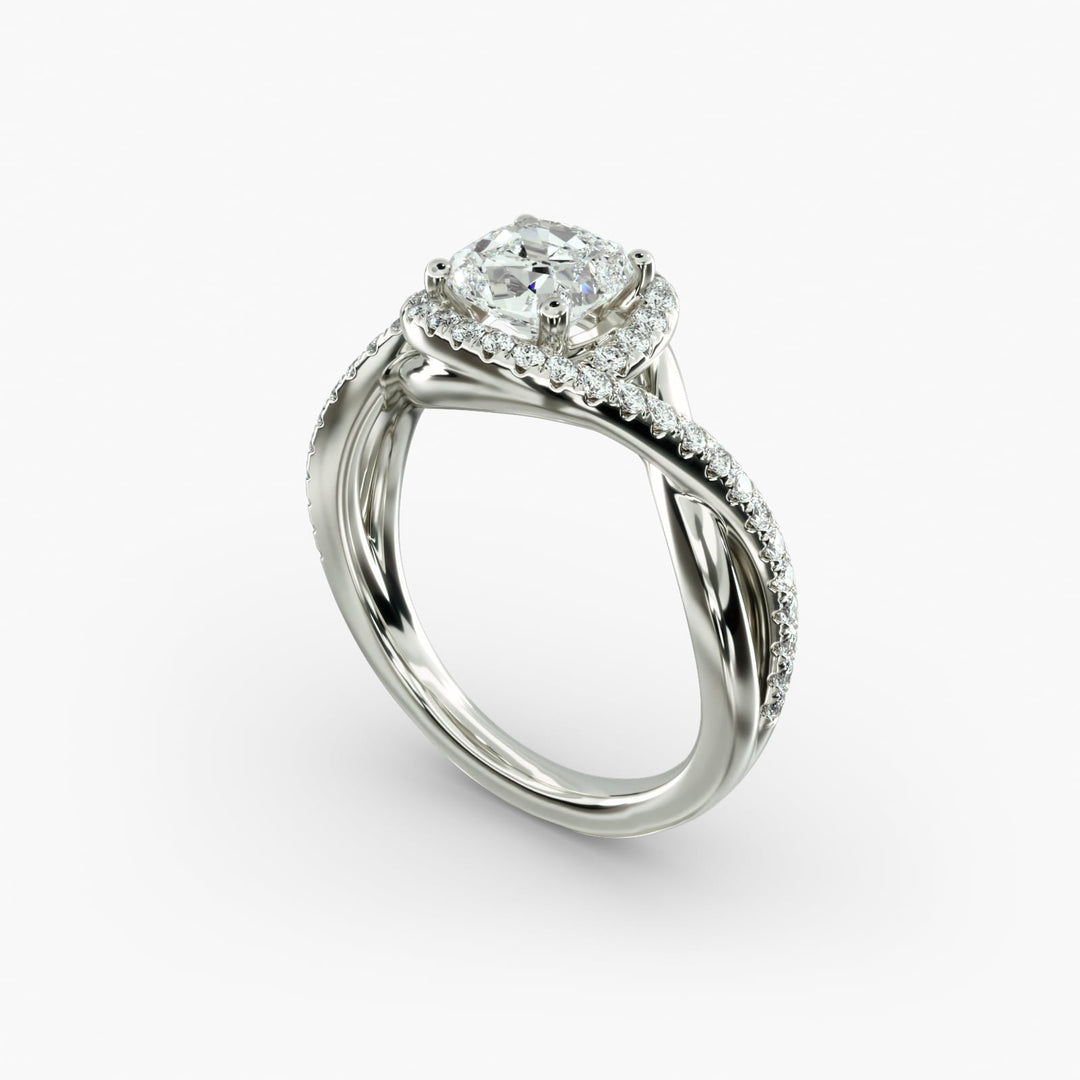 Bold Cushion Cut Lab Grown Diamond Halo Ring – 1 to 5 Carat Center | Statement Engagement Ring USA