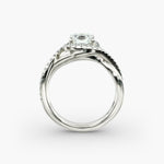 Load image into Gallery viewer, Bold Cushion Cut Lab Grown Diamond Halo Ring – 1 to 5 Carat Center | Statement Engagement Ring USA