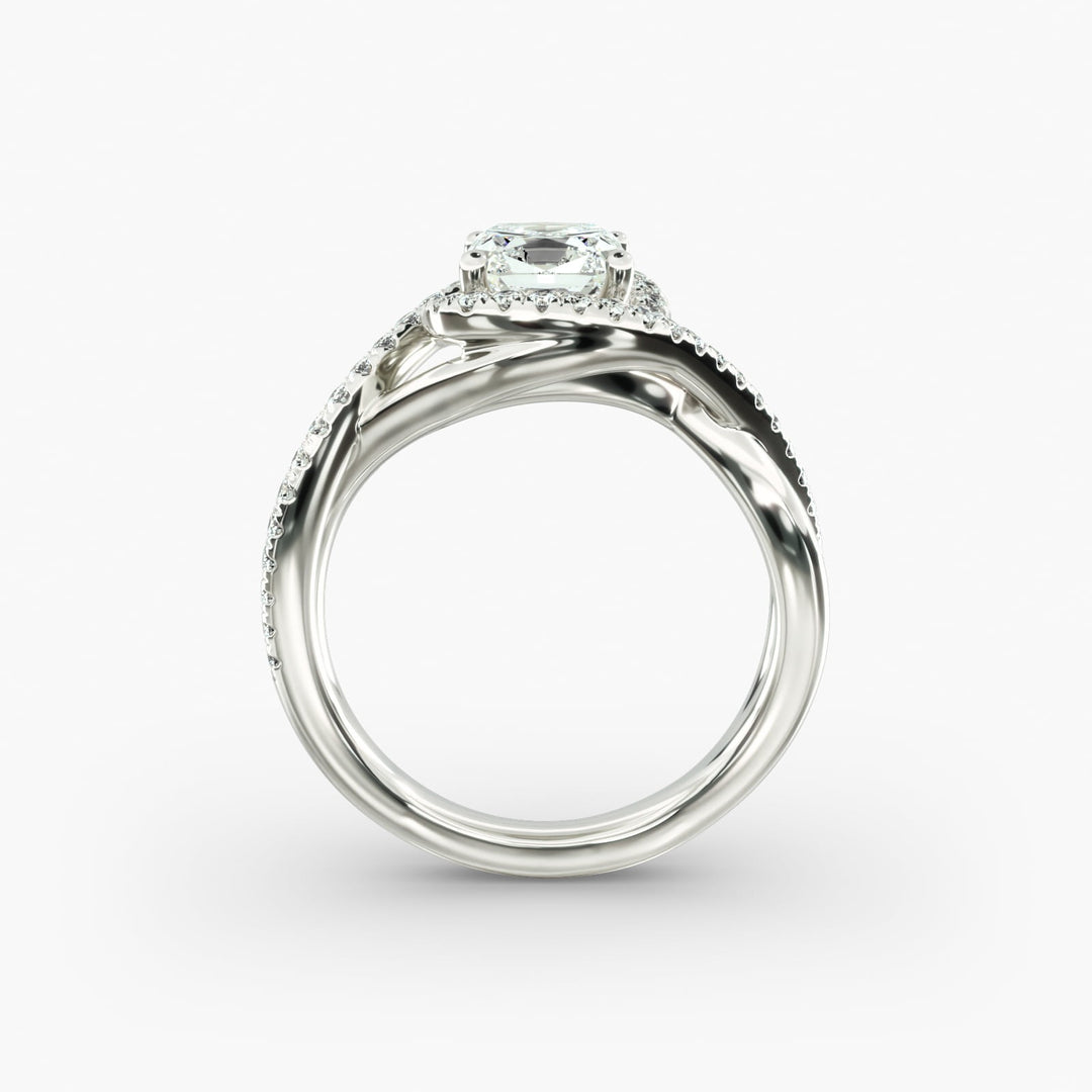 Bold Cushion Cut Lab Grown Diamond Halo Ring – 1 to 5 Carat Center | Statement Engagement Ring USA