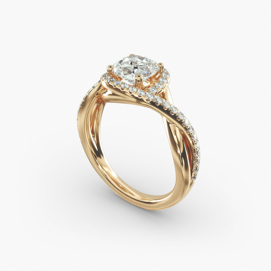 Bold Cushion Cut Lab Grown Diamond Halo Ring – 1 to 5 Carat Center | Statement Engagement Ring USA