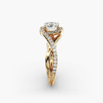 Load image into Gallery viewer, Bold Cushion Cut Lab Grown Diamond Halo Ring – 1 to 5 Carat Center | Statement Engagement Ring USA