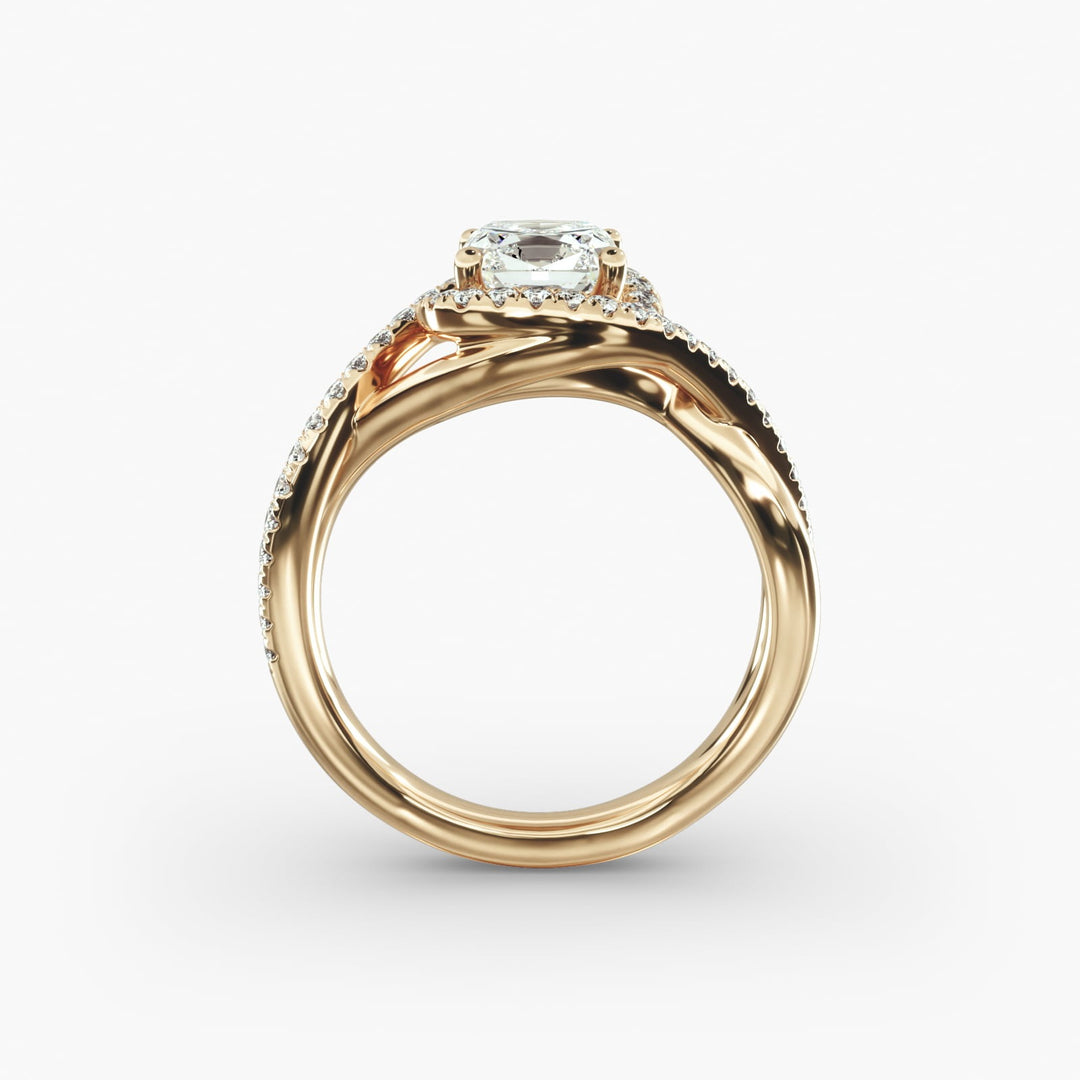 Bold Cushion Cut Lab Grown Diamond Halo Ring – 1 to 5 Carat Center | Statement Engagement Ring USA