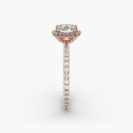 Load image into Gallery viewer, Luxury Cushion Cut Lab Grown Diamond Halo Ring – Wide Band | 1 to 5 Carat Center | Made in USA
