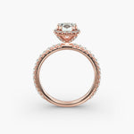 Load image into Gallery viewer, Luxury Cushion Cut Lab Grown Diamond Halo Ring – Wide Band | 1 to 5 Carat Center | Made in USA