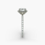 Load image into Gallery viewer, Luxury Cushion Cut Lab Grown Diamond Halo Ring – Wide Band | 1 to 5 Carat Center | Made in USA