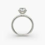 Load image into Gallery viewer, Luxury Cushion Cut Lab Grown Diamond Halo Ring – Wide Band | 1 to 5 Carat Center | Made in USA