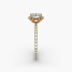 Load image into Gallery viewer, Luxury Cushion Cut Lab Grown Diamond Halo Ring – Wide Band | 1 to 5 Carat Center | Made in USA