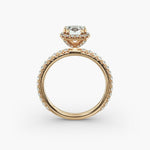 Load image into Gallery viewer, Luxury Cushion Cut Lab Grown Diamond Halo Ring – Wide Band | 1 to 5 Carat Center | Made in USA