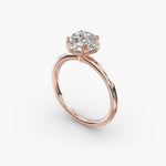 Load image into Gallery viewer, Lab Grown Cushion Cut Diamond Halo Engagement Ring – 1 to 5 Carat Center | Made in USA