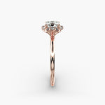 Load image into Gallery viewer, Lab Grown Cushion Cut Diamond Halo Engagement Ring – 1 to 5 Carat Center | Made in USA