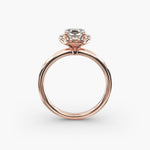 Load image into Gallery viewer, Lab Grown Cushion Cut Diamond Halo Engagement Ring – 1 to 5 Carat Center | Made in USA