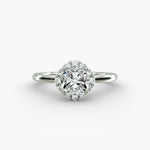 Load image into Gallery viewer, Lab Grown Cushion Cut Diamond Halo Engagement Ring – 1 to 5 Carat Center | Made in USA