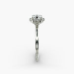 Load image into Gallery viewer, Lab Grown Cushion Cut Diamond Halo Engagement Ring – 1 to 5 Carat Center | Made in USA