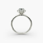 Load image into Gallery viewer, Lab Grown Cushion Cut Diamond Halo Engagement Ring – 1 to 5 Carat Center | Made in USA